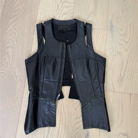 Black Leather Vest - Picture 3 of 8